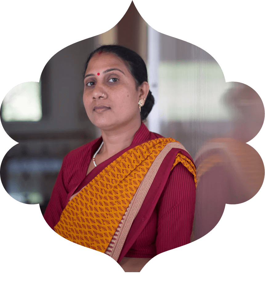Notre collègue Poonam Vishwakarma de la Gratitude Factory à Varanasi.
