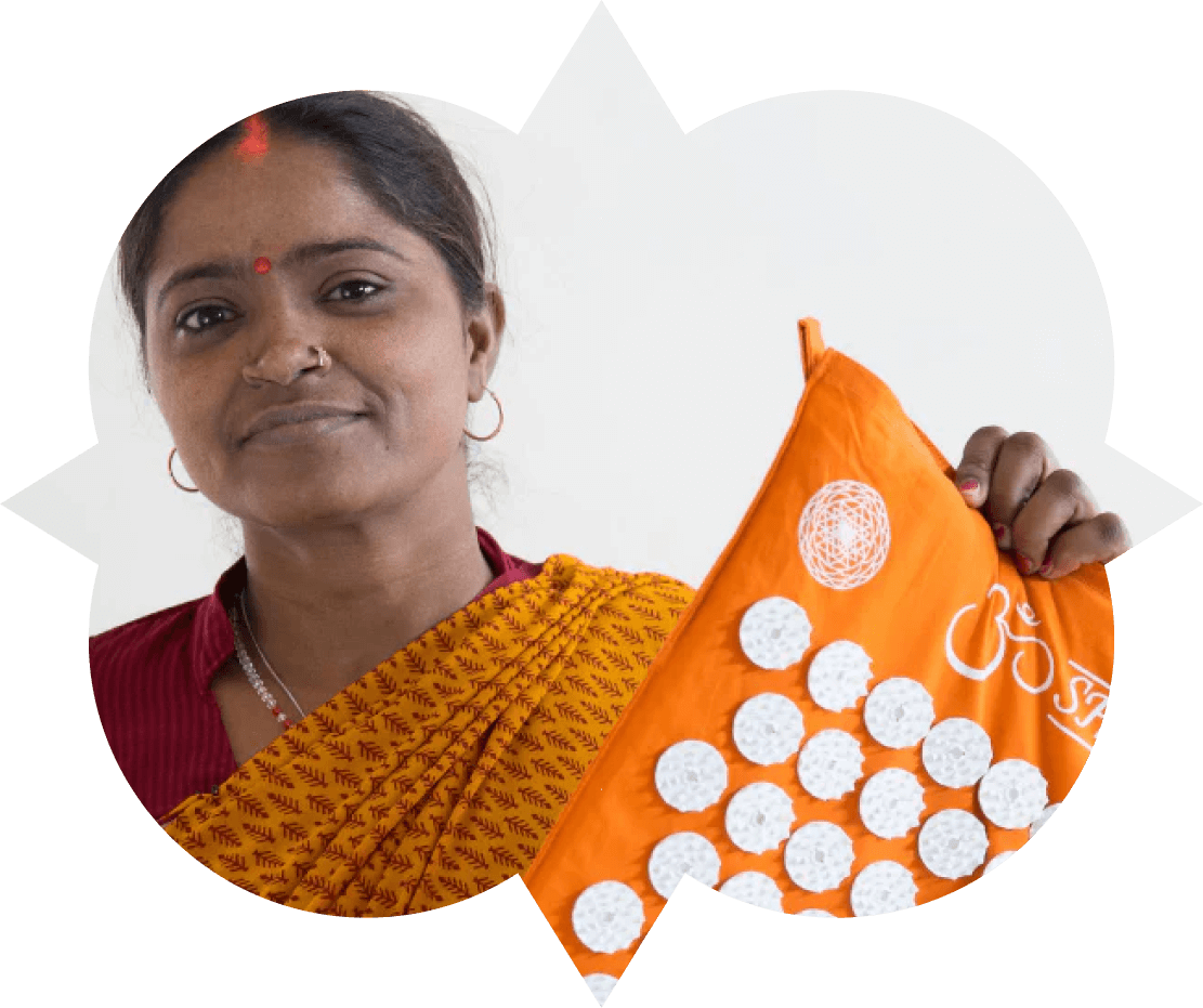Notre collègue Anita Gond de la Gratitude Factory à Varanasi.