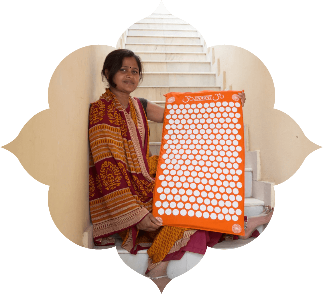 Notre collègue Geeta Devi de la Gratitude Factory à Varanasi.