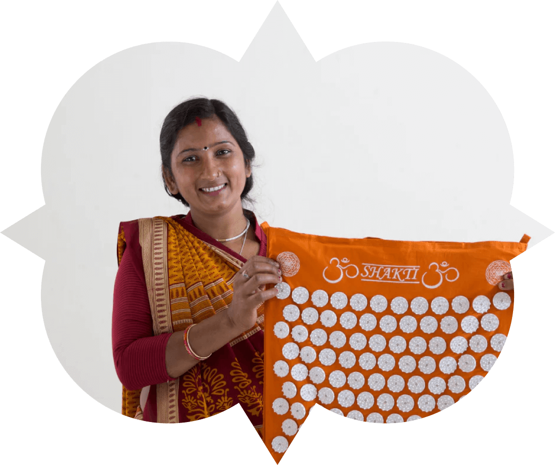 Notre collègue Aarti Devi de la Gratitude Factory à Varanasi.