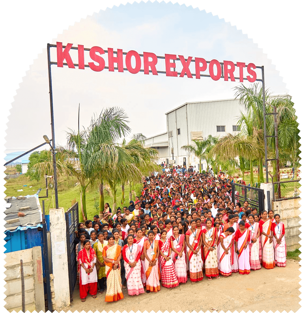 A equipa da Fábrica Kishor em Agra.