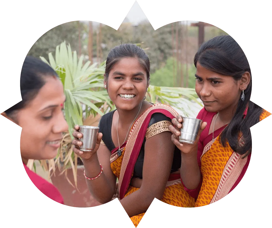 Unsere Kolleginnen in Indien sind stolz darauf, Teil der Shakti-Familie zu sein.