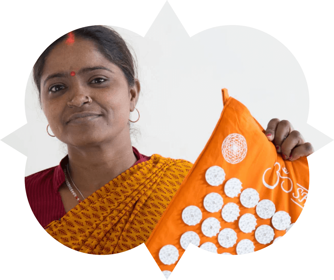 Our colleague Anita Gond from the Gratitude Factory in Varanasi.