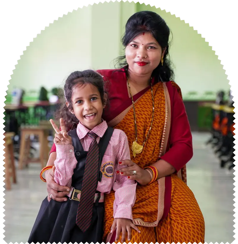 This mother is just one of hundreds of women we support at our manufacturing facility in Varanasi.